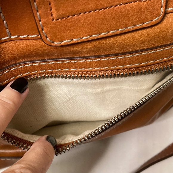 Vintage Michael Kors Brown Leather Two Handle Box Purse With Strap Y2K - Picture 3 of 15